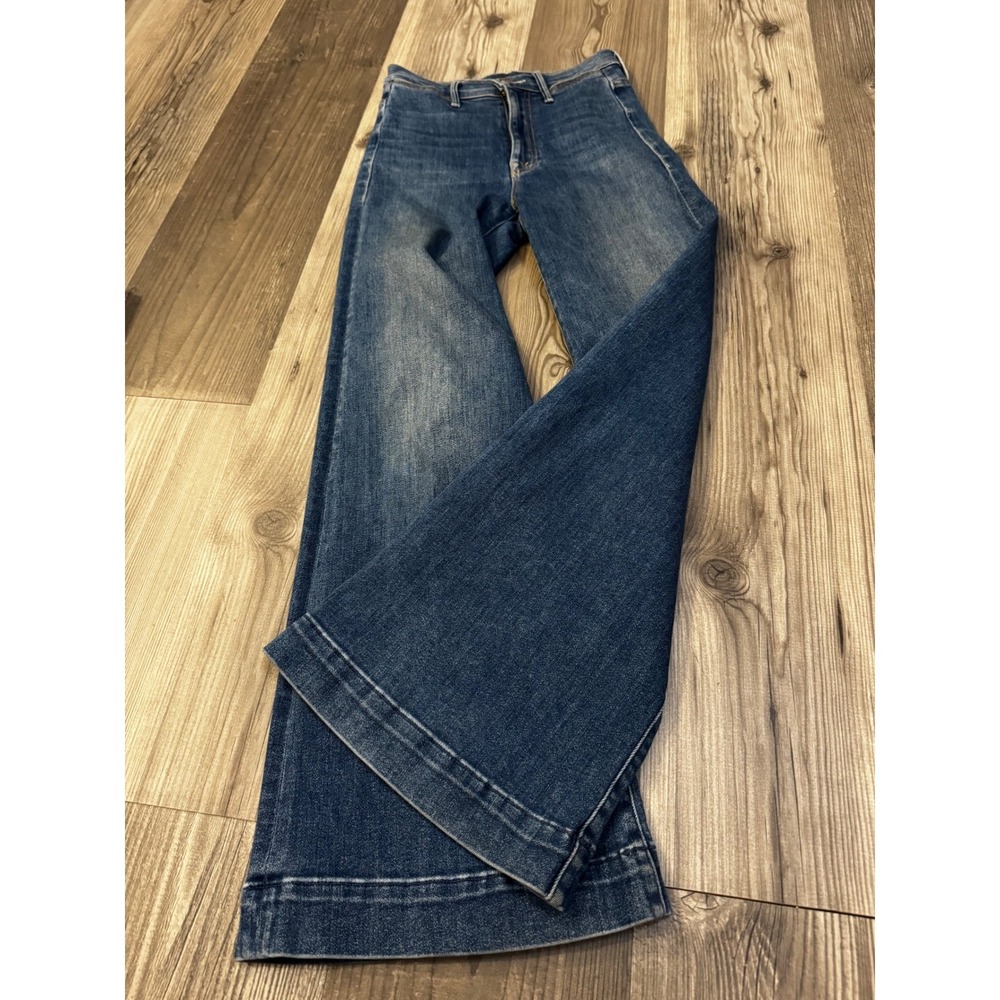 Mother the swooner roller High Waisted Flare Jeans Medium Wash Denim Size 24